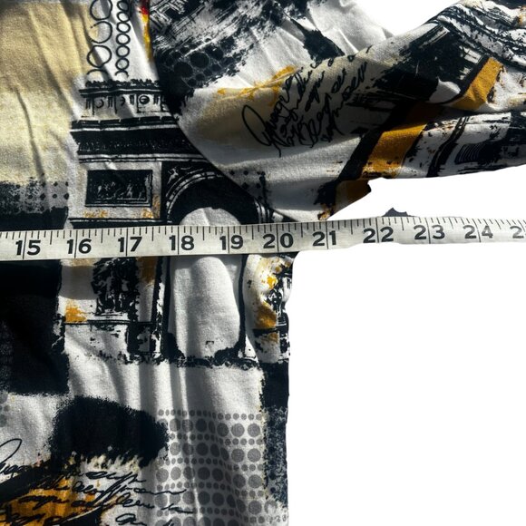 Onque Casual Paris Themed Lightweight Zip Jacket Size L - Picture 7 of 8